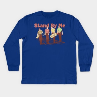 Stand By Me Character Montage Kids Long Sleeve T-Shirt